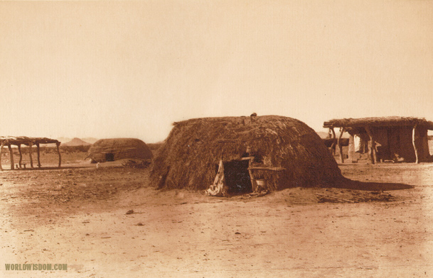 "Qahatika village scene" - Qahatika, by Edward S. Curtis from The North American Indian Volume 2