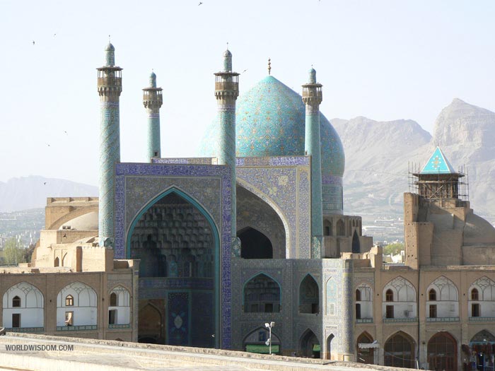 Photo of the exterior of the Shah Mosque in Isfahan, Iran