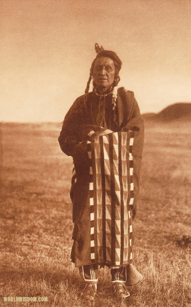 "Hidatsa man" - Hidatsa, by Edward S. Curtis from The North American Indian Volume 4 