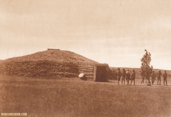 "Arikara medicine-lodge" - Arikara, by Edward S. Curtis from The North American Indian Volume 5