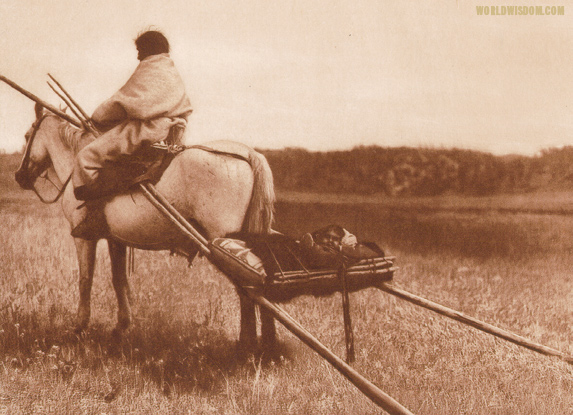 "Travelling" - Atsina, by Edward S. Curtis from The North American Indian Volume 5
 