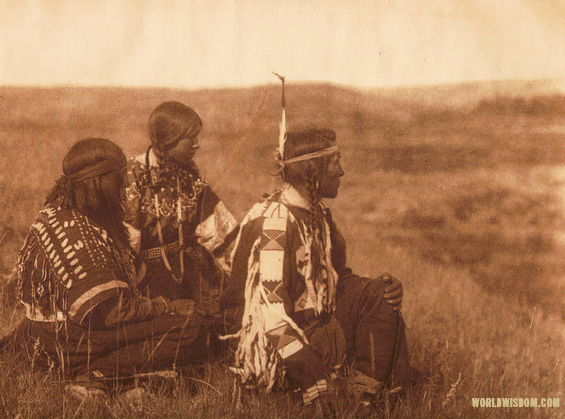 "Overlooking the camp" - Piegan, by Edward S. Curtis from The North American Indian Volume 6