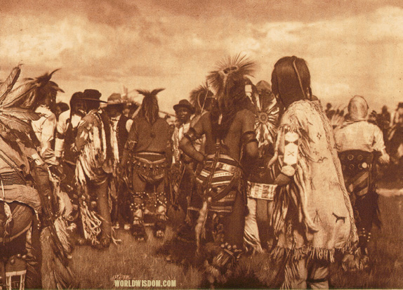 "Piegan dancers" - Piegan, by Edward S. Curtis from The North American Indian Volume 6