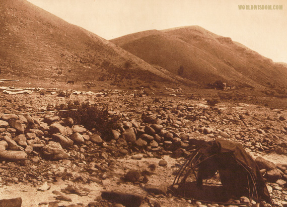 "Nez Perce sweat-lodge", by Edward S. Curtis from The North American Indian Volume 8

