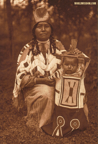 "Cayuse mother and child", by Edward S. Curtis from The North American Indian Volume 8