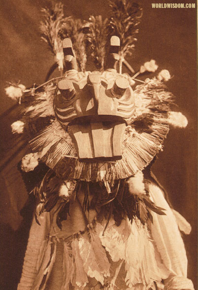 "A Cowichan mask", by Edward S. Curtis from The North American Indian Volume 9

