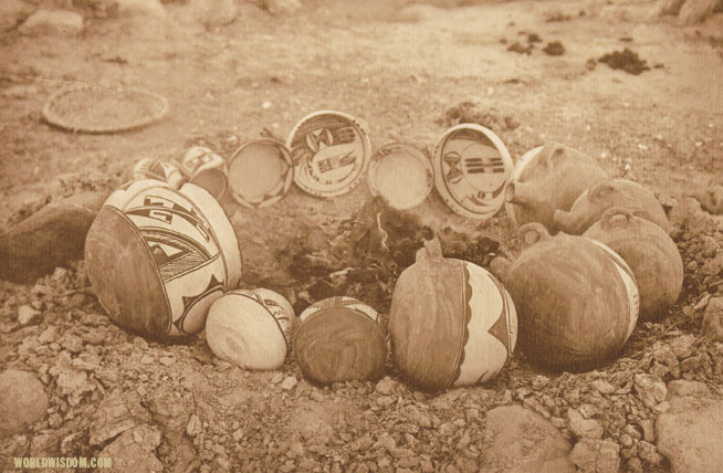 "Drying pottery - Hopi", by Edward S. Curtis from The North American Indian Volume 12

