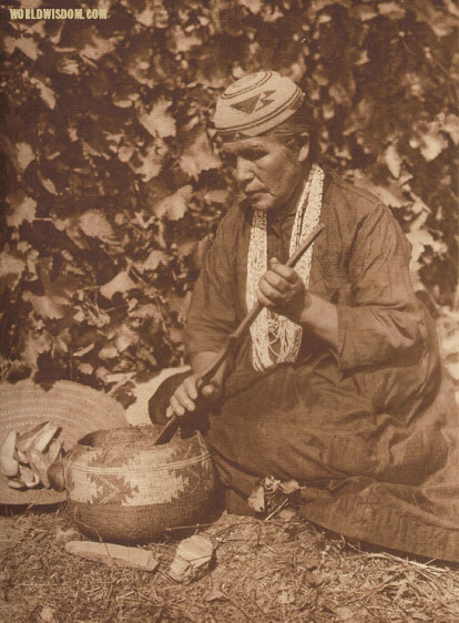 "The mush-basket - Karok", by Edward S. Curtis from The North American Indian Volume 13

