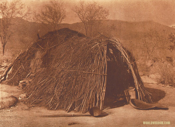 "Mono house near Independence", by Edward S. Curtis from The North American Indian Volume 15
