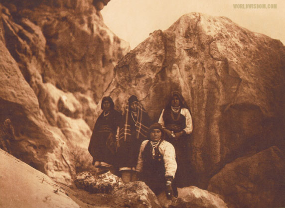 "Among the rocks" - Acoma, by Edward S. Curtis from The North American Indian Volume 16
