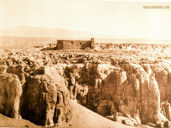 "Acoma from the south", by Edward S. Curtis from The North American Indian Volume 16
