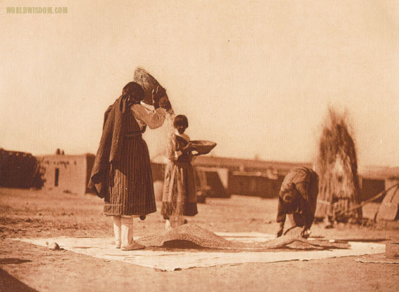 "Winnowing wheat - San Juan", by Edward S. Curtis from The North American Indian Volume 17
