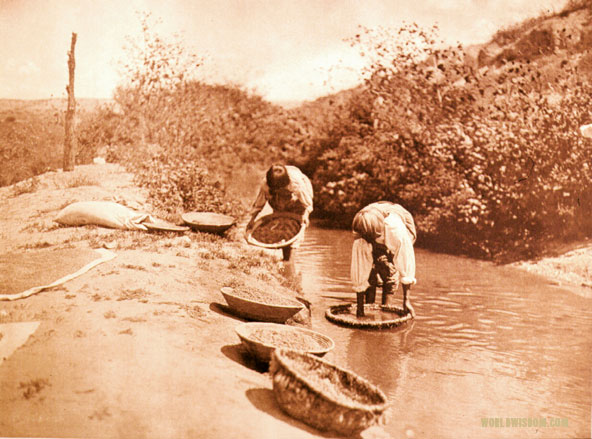 "Washing wheat - San Juan", by Edward S. Curtis from The North American Indian Volume 17
