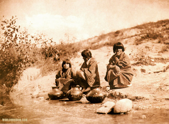 "Gossiping - San Juan", by Edward S. Curtis from The North American Indian Volume 17
