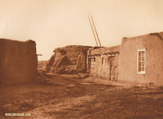 "A kiva at Nambe", by Edward S. Curtis from The North American Indian Volume 17
