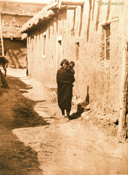 "Zuni street scene", by Edward S. Curtis from The North American Indian Volume 17
