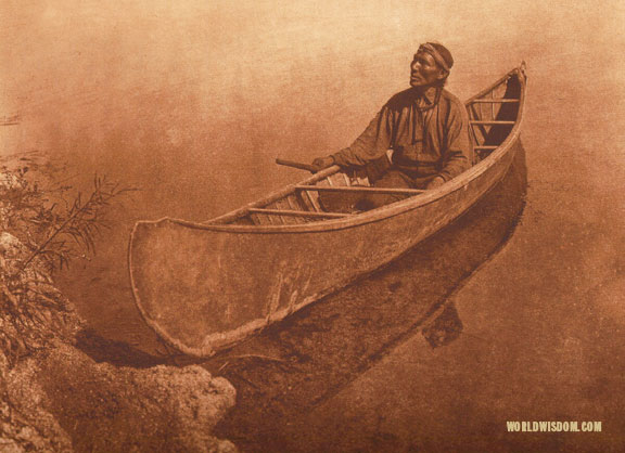 "A Cree canoe", by Edward S. Curtis from The North American Indian Volume 18
