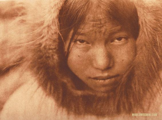 "Diomede girl", by Edward S. Curtis from The North American Indian Volume 20
