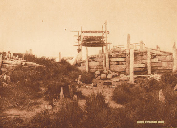 "Home structure" - Eskimo of Prince of Wales Island, by Edward S. Curtis from The North American Indian Volume 20
